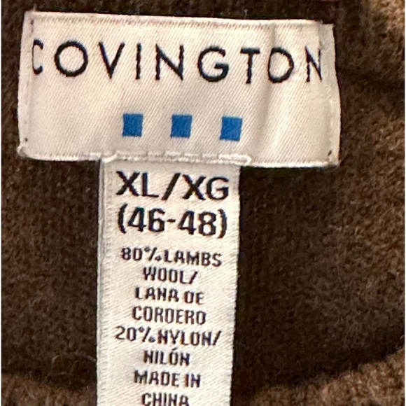 Covington Wool Argyle Pull Over Crewneck Sweater Mens XL - Picture 2 of 2
